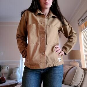 North Face Cargo Utility Jacket Sz S Camel Khaki